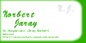 norbert jaray business card